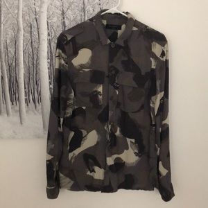 All Saints Long Sleeve Button Down